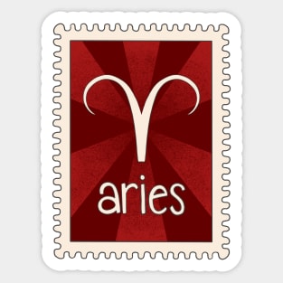 Aries Zodiac Sign Stamp Sticker